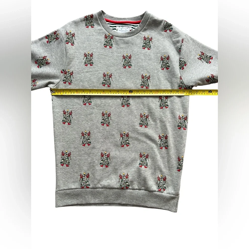 Denim and flower Ricky Singh Christmas trees sweater sweatshirt pullover large L